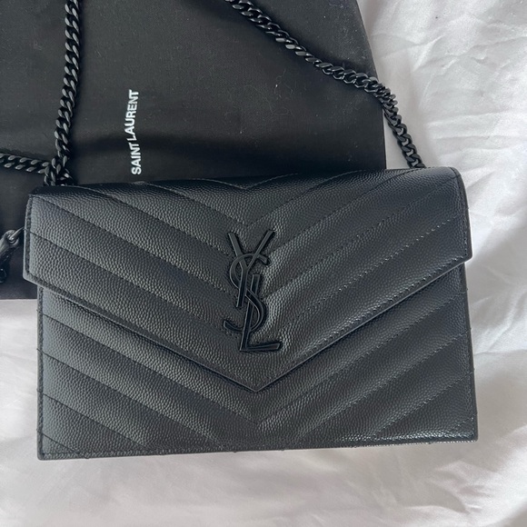 YSL Black Quilted Crossbody Bag - Picture 3 of 7